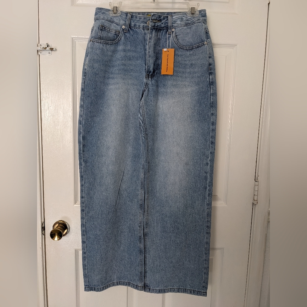 Classic Light Blue Straight Leg Jeans
